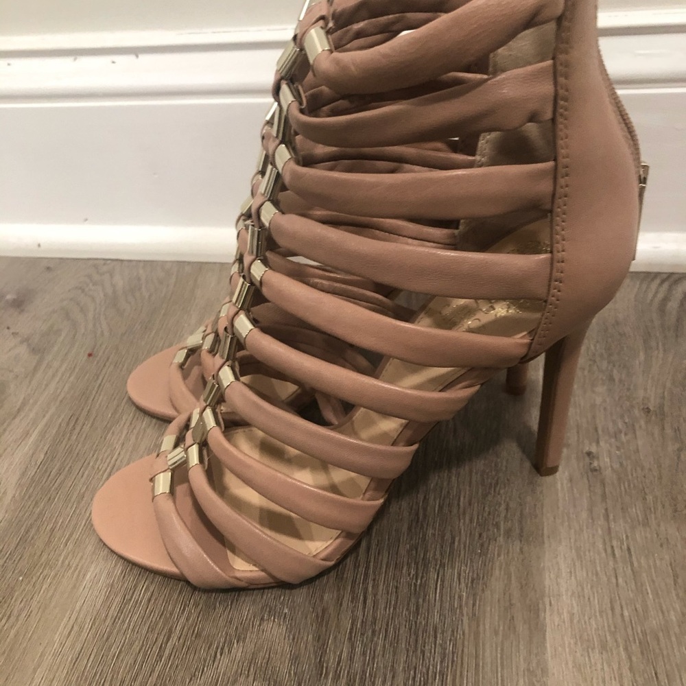 Vince Camuto nude strappy heels - Picture 2 of 5